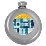 Lego, Background, Dots Round Hip Flask (5 oz)