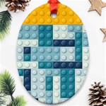 Lego, Background, Dots Oval Ornament (Two Sides)