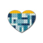 Lego, Background, Dots Rubber Coaster (Heart)