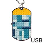 Lego, Background, Dots Dog Tag USB Flash (One Side)