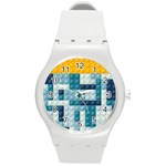 Lego, Background, Dots Round Plastic Sport Watch (M)