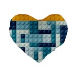 Lego, Background, Dots Standard 16  Premium Heart Shape Cushions