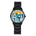 Lego, Background, Dots Stainless Steel Round Watch