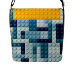 Lego, Background, Dots Flap Closure Messenger Bag (L)