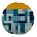 Lego, Background, Dots Large 18  Premium Flano Round Cushions