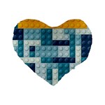 Lego, Background, Dots Standard 16  Premium Flano Heart Shape Cushions