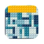 Lego, Background, Dots Square Metal Box (Black)