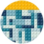 Lego, Background, Dots Wooden Bottle Opener (Round)