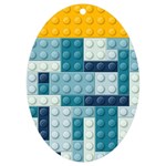 Lego, Background, Dots UV Print Acrylic Ornament Oval