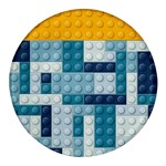 Lego, Background, Dots Round Glass Fridge Magnet (4 pack)