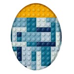 Lego, Background, Dots Oval Glass Fridge Magnet (4 pack)