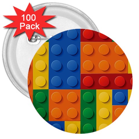 Lego, Constructor 3  Buttons (100 pack)  from ArtsNow.com Front