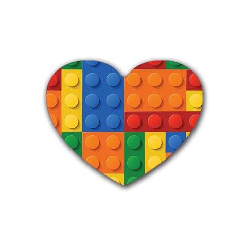 Lego, Constructor Rubber Heart Coaster (4 pack) from ArtsNow.com Front