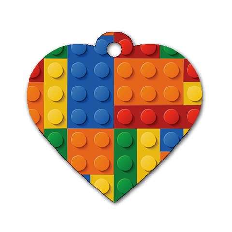 Lego, Constructor Dog Tag Heart (Two Sides) from ArtsNow.com Front