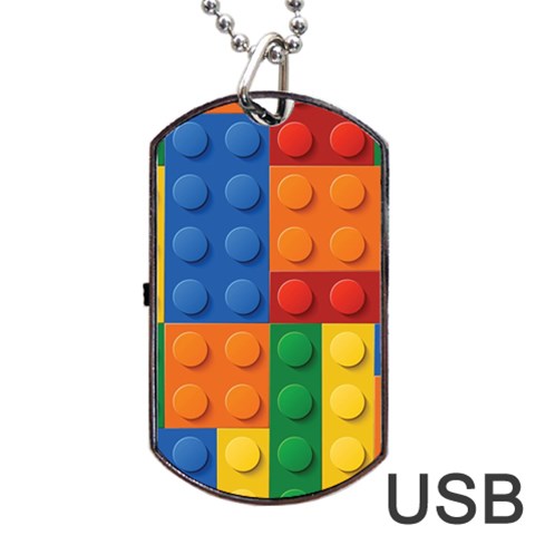 Lego, Constructor Dog Tag USB Flash (One Side) from ArtsNow.com Front