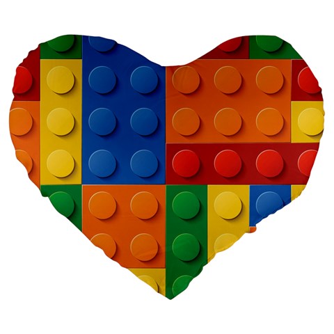 Lego, Constructor Large 19  Premium Heart Shape Cushions from ArtsNow.com Front