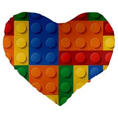 Lego, Constructor Large 19  Premium Heart Shape Cushions from ArtsNow.com Front