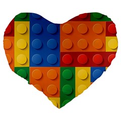 Lego, Constructor Large 19  Premium Heart Shape Cushions from ArtsNow.com Back