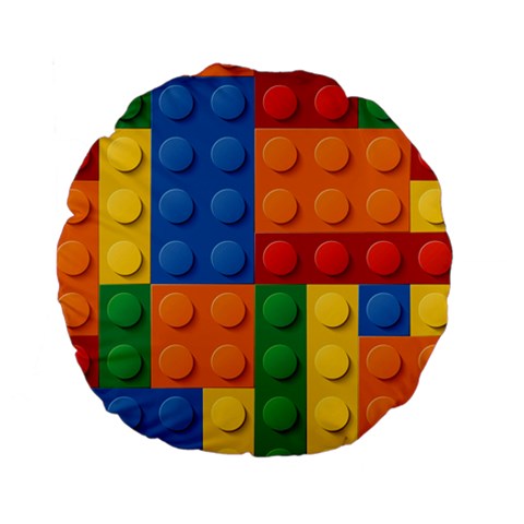 Lego, Constructor Standard 15  Premium Flano Round Cushions from ArtsNow.com Front