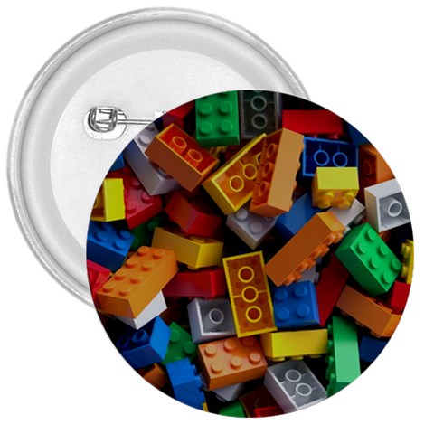 Lego, Toy Block, Colorfulness, Kids 3  Buttons from ArtsNow.com Front