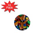 Lego, Toy Block, Colorfulness, Kids 1  Mini Magnet (10 pack) 