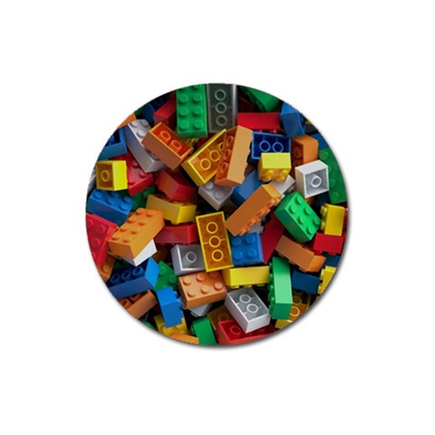 Lego, Toy Block, Colorfulness, Kids Magnet 3  (Round) from ArtsNow.com Front