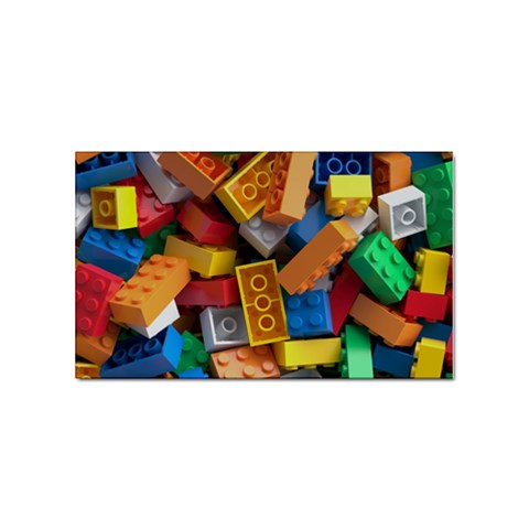 Lego, Toy Block, Colorfulness, Kids Sticker Rectangular (100 pack) from ArtsNow.com Front