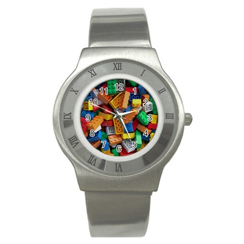 Lego, Toy Block, Colorfulness, Kids Stainless Steel Watch from ArtsNow.com Front