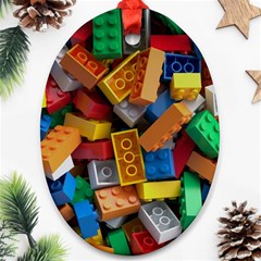 Lego, Toy Block, Colorfulness, Kids Oval Ornament (Two Sides) from ArtsNow.com Front