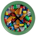 Lego, Toy Block, Colorfulness, Kids Color Wall Clock