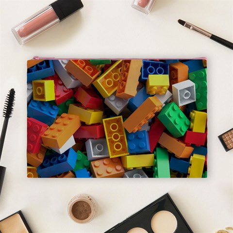 Lego, Toy Block, Colorfulness, Kids Cosmetic Bag (Large) from ArtsNow.com Front