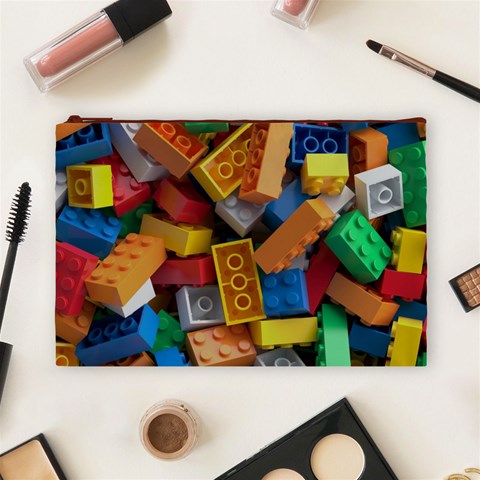 Lego, Toy Block, Colorfulness, Kids Cosmetic Bag (Large) from ArtsNow.com Front