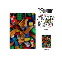 Lego, Toy Block, Colorfulness, Kids Playing Cards 54 Designs (Mini) from ArtsNow.com Front - Heart8