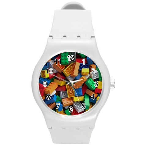 Lego, Toy Block, Colorfulness, Kids Round Plastic Sport Watch (M) from ArtsNow.com Front