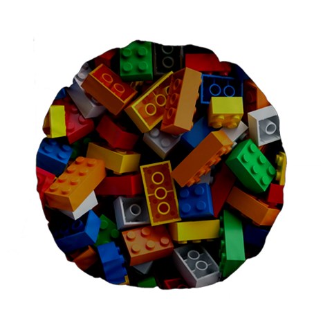 Lego, Toy Block, Colorfulness, Kids Standard 15  Premium Round Cushions from ArtsNow.com Back