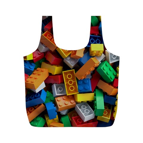 Lego, Toy Block, Colorfulness, Kids Full Print Recycle Bag (M) from ArtsNow.com Front