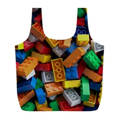 Lego, Toy Block, Colorfulness, Kids Full Print Recycle Bag (L) from ArtsNow.com Front