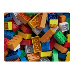 Lego, Toy Block, Colorfulness, Kids Two Sides Premium Plush Fleece Blanket (Mini) from ArtsNow.com 35 x27  Blanket Front