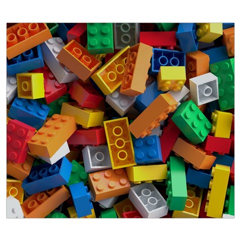 Lego, Toy Block, Colorfulness, Kids Zipper Large Tote Bag from ArtsNow.com Back