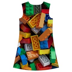 Lego, Toy Block, Colorfulness, Kids Kids  Short Sleeve Velvet Dress from ArtsNow.com Back