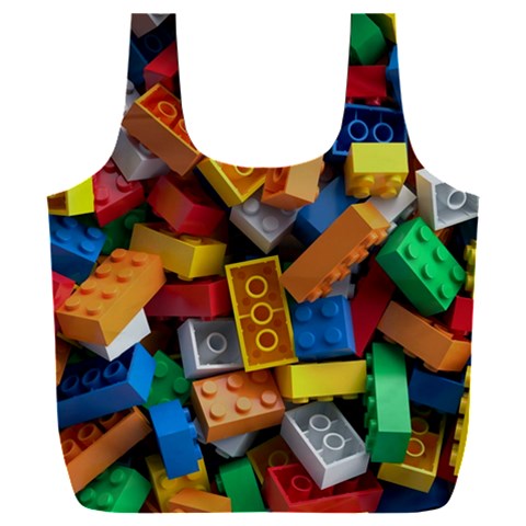 Lego, Toy Block, Colorfulness, Kids Full Print Recycle Bag (XXL) from ArtsNow.com Back