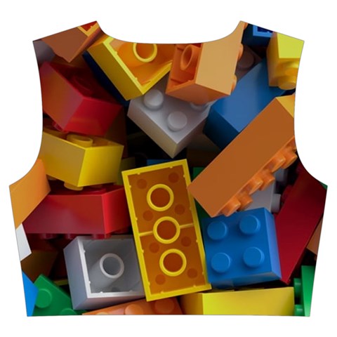 Lego, Toy Block, Colorfulness, Kids Trumpet Sleeve Cropped Top from ArtsNow.com Back