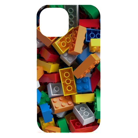 Lego, Toy Block, Colorfulness, Kids iPhone 15 Black UV Print PC Hardshell Case from ArtsNow.com Front