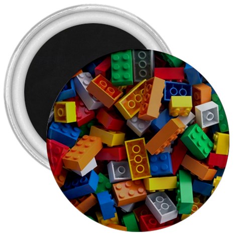 Lego, Toy Block, Colorfulness 3  Magnets from ArtsNow.com Front