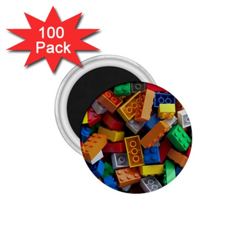 Lego, Toy Block, Colorfulness 1.75  Magnets (100 pack)  from ArtsNow.com Front