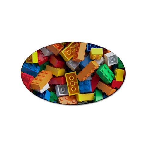 Lego, Toy Block, Colorfulness Sticker (Oval) from ArtsNow.com Front