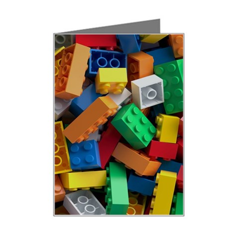 Lego, Toy Block, Colorfulness Mini Greeting Card from ArtsNow.com Left