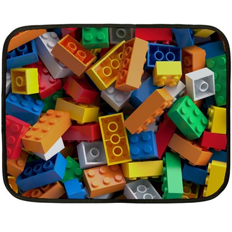 Lego, Toy Block, Colorfulness Two Sides Fleece Blanket (Mini) from ArtsNow.com 35 x27  Blanket Back