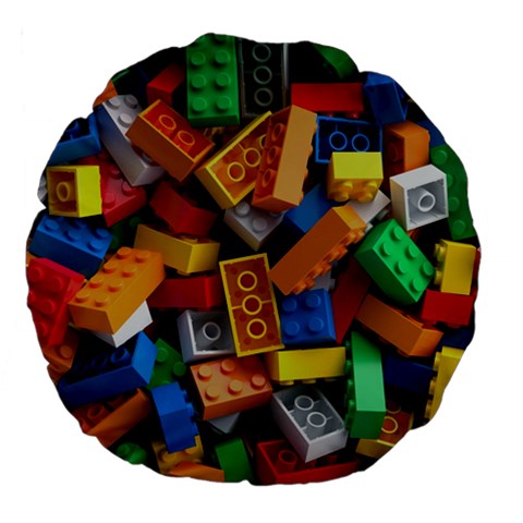 Lego, Toy Block, Colorfulness Large 18  Premium Flano Round Cushions from ArtsNow.com Front