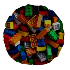 Lego, Toy Block, Colorfulness Large 18  Premium Flano Round Cushions from ArtsNow.com Front